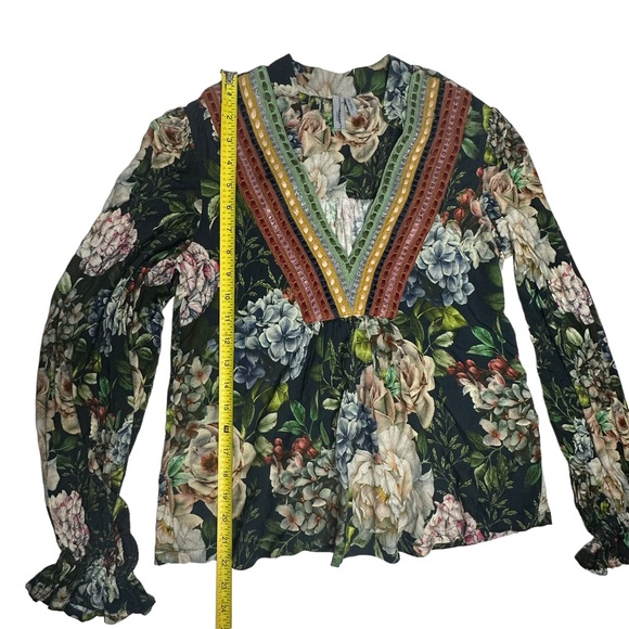 NWOT Bl^nk London x Anthropologie Stephanie Floral Long Sleeve Top xxs - Picture 11 of 16